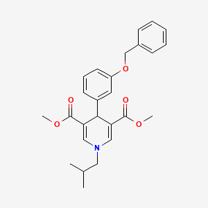 molecular formula C26H29NO5 B3546255 dimethyl 4-[3-(benzyloxy)phenyl]-1-isobutyl-1,4-dihydro-3,5-pyridinedicarboxylate 