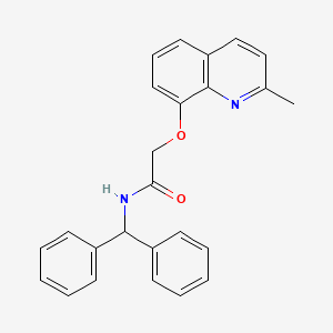 N-(diphenylmethyl)-2-[(2-methyl-8-quinolinyl)oxy]acetamide