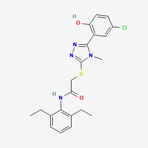 2-{[5-(5-chloro-2-hydroxyphenyl)-4-methyl-4H-1,2,4-triazol-3-yl]thio}-N-(2,6-diethylphenyl)acetamide