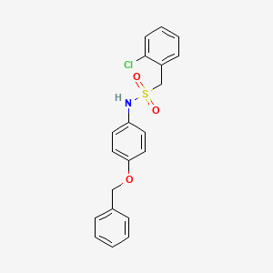 N-[4-(benzyloxy)phenyl]-1-(2-chlorophenyl)methanesulfonamide