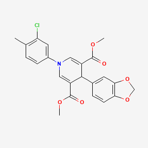 dimethyl 4-(1,3-benzodioxol-5-yl)-1-(3-chloro-4-methylphenyl)-1,4-dihydro-3,5-pyridinedicarboxylate