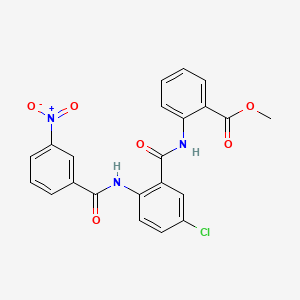 Methyl 2-[[5-chloro-2-[(3-nitrobenzoyl)amino]benzoyl]amino]benzoate