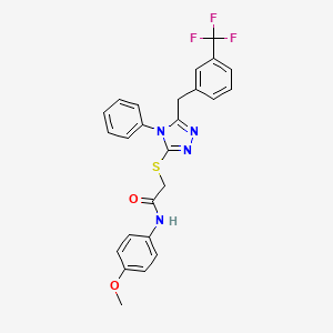 N-(4-methoxyphenyl)-2-({4-phenyl-5-[3-(trifluoromethyl)benzyl]-4H-1,2,4-triazol-3-yl}thio)acetamide