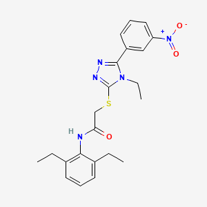 N-(2,6-diethylphenyl)-2-{[4-ethyl-5-(3-nitrophenyl)-4H-1,2,4-triazol-3-yl]thio}acetamide