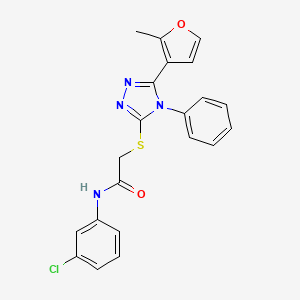 N-(3-chlorophenyl)-2-{[5-(2-methyl-3-furyl)-4-phenyl-4H-1,2,4-triazol-3-yl]thio}acetamide