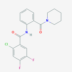 2-chloro-4,5-difluoro-N-[2-(piperidine-1-carbonyl)phenyl]benzamide