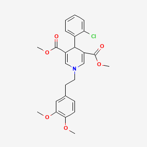 dimethyl 4-(2-chlorophenyl)-1-[2-(3,4-dimethoxyphenyl)ethyl]-1,4-dihydro-3,5-pyridinedicarboxylate