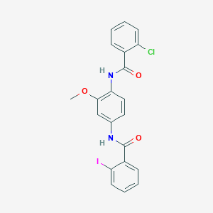 2-chloro-N-{4-[(2-iodobenzoyl)amino]-2-methoxyphenyl}benzamide