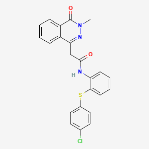 N-{2-[(4-chlorophenyl)sulfanyl]phenyl}-2-(3-methyl-4-oxo-3,4-dihydrophthalazin-1-yl)acetamide