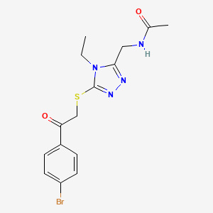 N-[(5-{[2-(4-bromophenyl)-2-oxoethyl]thio}-4-ethyl-4H-1,2,4-triazol-3-yl)methyl]acetamide