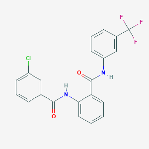 2-[(3-chlorobenzoyl)amino]-N-[3-(trifluoromethyl)phenyl]benzamide