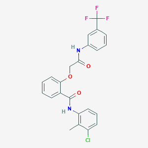 N-(3-chloro-2-methylphenyl)-2-(2-oxo-2-{[3-(trifluoromethyl)phenyl]amino}ethoxy)benzamide