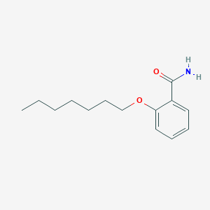 molecular formula C14H21NO2 B035465 BENZAMIDE, o-HEPTYLOXY- CAS No. 100243-38-7