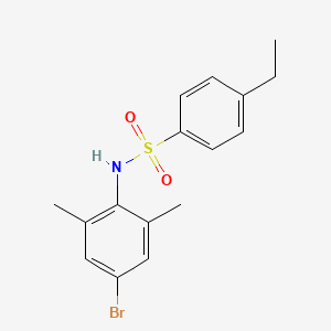 molecular formula C16H18BrNO2S B3546514 N-(4-bromo-2,6-dimethylphenyl)-4-ethylbenzenesulfonamide 