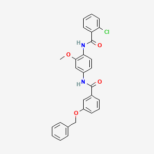 N-[4-({[3-(benzyloxy)phenyl]carbonyl}amino)-2-methoxyphenyl]-2-chlorobenzamide