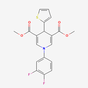 dimethyl 1-(3,4-difluorophenyl)-4-(2-thienyl)-1,4-dihydro-3,5-pyridinedicarboxylate