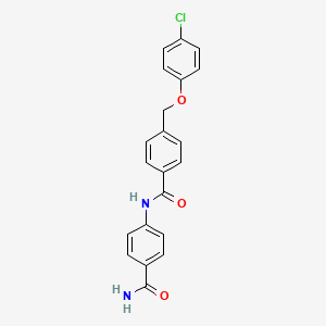 N-[4-(aminocarbonyl)phenyl]-4-[(4-chlorophenoxy)methyl]benzamide