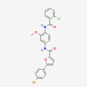 molecular formula C25H18BrClN2O4 B3546604 5-(4-bromophenyl)-N-{4-[(2-chlorobenzoyl)amino]-3-methoxyphenyl}-2-furamide 