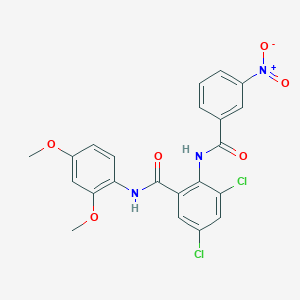 3,5-dichloro-N-(2,4-dimethoxyphenyl)-2-[(3-nitrobenzoyl)amino]benzamide