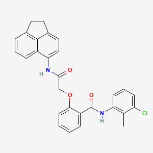 N-(3-chloro-2-methylphenyl)-2-[2-(1,2-dihydro-5-acenaphthylenylamino)-2-oxoethoxy]benzamide