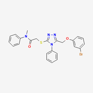 2-({5-[(3-bromophenoxy)methyl]-4-phenyl-4H-1,2,4-triazol-3-yl}thio)-N-methyl-N-phenylacetamide