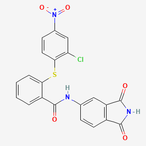 2-[(2-chloro-4-nitrophenyl)thio]-N-(1,3-dioxo-2,3-dihydro-1H-isoindol-5-yl)benzamide