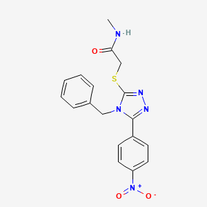 2-{[4-benzyl-5-(4-nitrophenyl)-4H-1,2,4-triazol-3-yl]thio}-N-methylacetamide