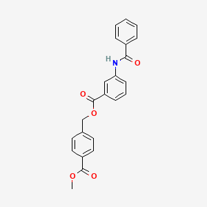 molecular formula C23H19NO5 B3546662 4-(methoxycarbonyl)benzyl 3-(benzoylamino)benzoate 