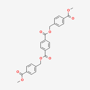 molecular formula C26H22O8 B3546663 bis[4-(methoxycarbonyl)benzyl] terephthalate 