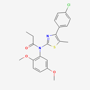 N-[4-(4-chlorophenyl)-5-methyl-1,3-thiazol-2-yl]-N-(2,5-dimethoxyphenyl)propanamide