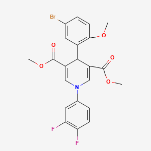 dimethyl 4-(5-bromo-2-methoxyphenyl)-1-(3,4-difluorophenyl)-1,4-dihydro-3,5-pyridinedicarboxylate