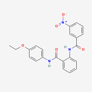 molecular formula C22H19N3O5 B3546682 N-(4-ethoxyphenyl)-2-[(3-nitrobenzoyl)amino]benzamide 