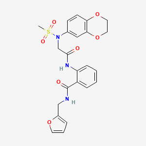 2-{[N-(2,3-dihydro-1,4-benzodioxin-6-yl)-N-(methylsulfonyl)glycyl]amino}-N-(2-furylmethyl)benzamide