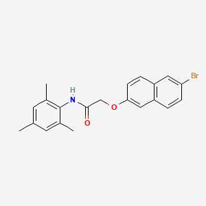 molecular formula C21H20BrNO2 B3546720 2-[(6-bromo-2-naphthyl)oxy]-N-mesitylacetamide 