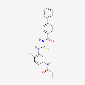 N-({[2-chloro-5-(propionylamino)phenyl]amino}carbonothioyl)-4-biphenylcarboxamide