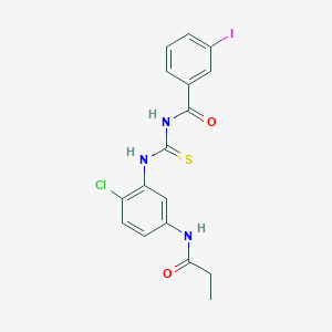 N-({[2-chloro-5-(propionylamino)phenyl]amino}carbonothioyl)-3-iodobenzamide