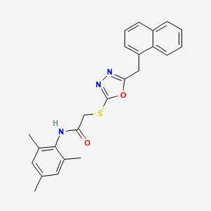 N-mesityl-2-{[5-(1-naphthylmethyl)-1,3,4-oxadiazol-2-yl]thio}acetamide