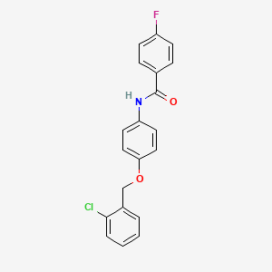 N-{4-[(2-chlorobenzyl)oxy]phenyl}-4-fluorobenzamide