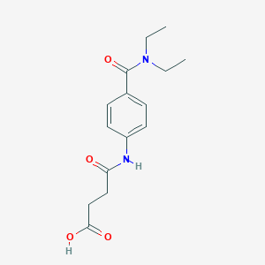 molecular formula C15H20N2O4 B354698 4-{4-[(二乙基氨基)羰基]苯胺基}-4-氧代丁酸 CAS No. 940510-52-1