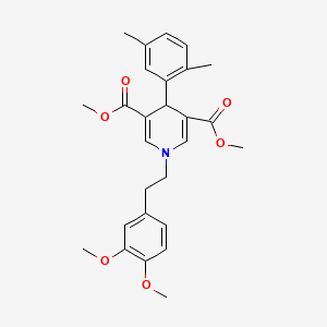 dimethyl 1-[2-(3,4-dimethoxyphenyl)ethyl]-4-(2,5-dimethylphenyl)-1,4-dihydro-3,5-pyridinedicarboxylate