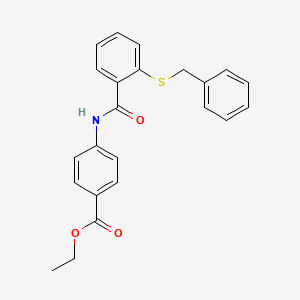 ethyl 4-{[2-(benzylthio)benzoyl]amino}benzoate