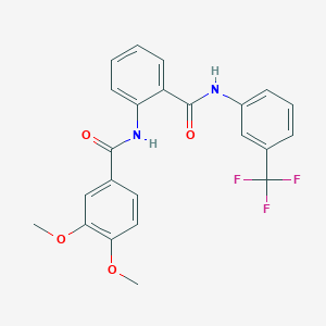 3,4-dimethoxy-N-[2-({[3-(trifluoromethyl)phenyl]amino}carbonyl)phenyl]benzamide