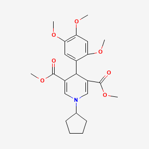 dimethyl 1-cyclopentyl-4-(2,4,5-trimethoxyphenyl)-1,4-dihydro-3,5-pyridinedicarboxylate