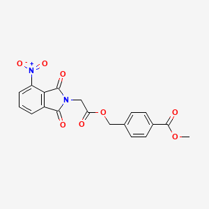 molecular formula C19H14N2O8 B3547107 methyl 4-({[(4-nitro-1,3-dioxo-1,3-dihydro-2H-isoindol-2-yl)acetyl]oxy}methyl)benzoate 