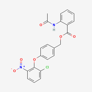 4-(2-chloro-6-nitrophenoxy)benzyl 2-(acetylamino)benzoate