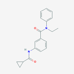 molecular formula C19H20N2O2 B354714 3-[(cyclopropylcarbonyl)amino]-N-ethyl-N-phenylbenzamide CAS No. 940459-06-3