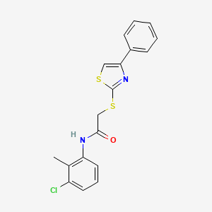 N-(3-chloro-2-methylphenyl)-2-[(4-phenyl-1,3-thiazol-2-yl)thio]acetamide