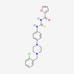 N-[({4-[4-(2-chlorobenzyl)-1-piperazinyl]phenyl}amino)carbonothioyl]-2-furamide