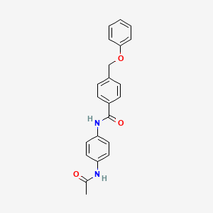 molecular formula C22H20N2O3 B3547176 N-[4-(acetylamino)phenyl]-4-(phenoxymethyl)benzamide 