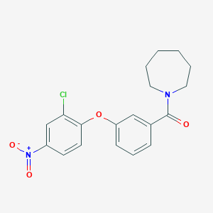 1-[3-(2-chloro-4-nitrophenoxy)benzoyl]azepane